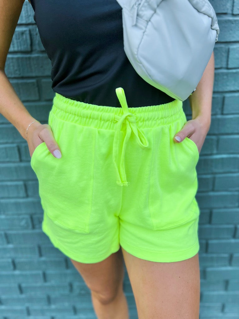 The Take it Easy Shorts - Neon Lime