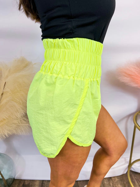 The Breaking Free Shorts - Neon Lime