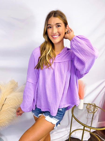 The Southern Charm Top - Lavender
