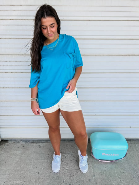 The Hangout Tee - Ice Blue
