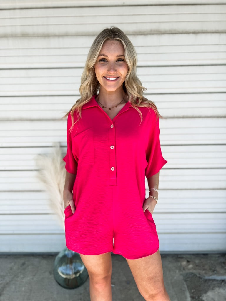 The Pop of Pink Romper