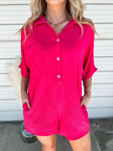 The Pop of Pink Romper