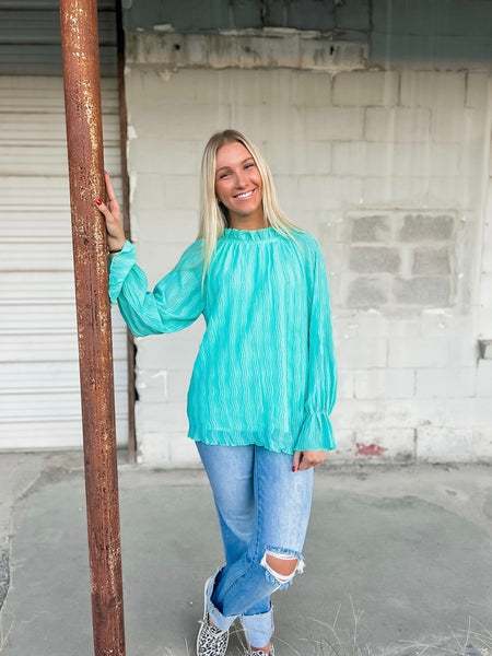 The Boss Lady Top - Blue