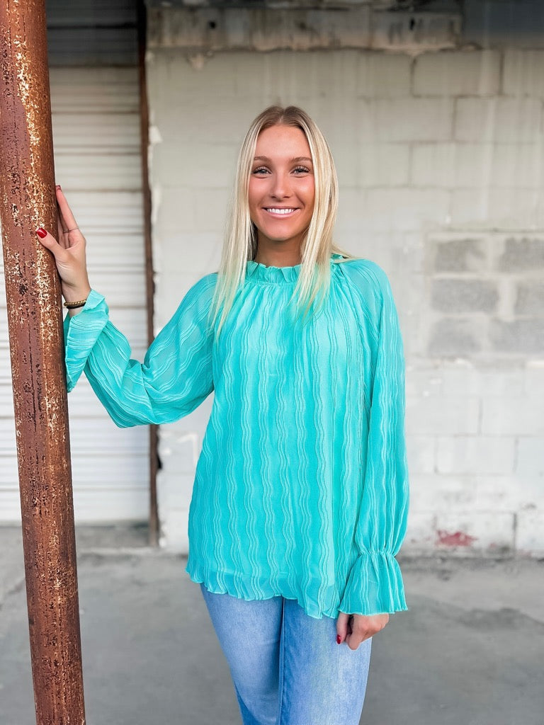 The Boss Lady Top - Blue