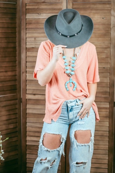 The Dolly Top - Coral
