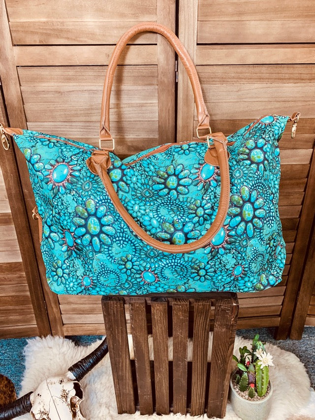 Turquoise Duffle- Without fringe