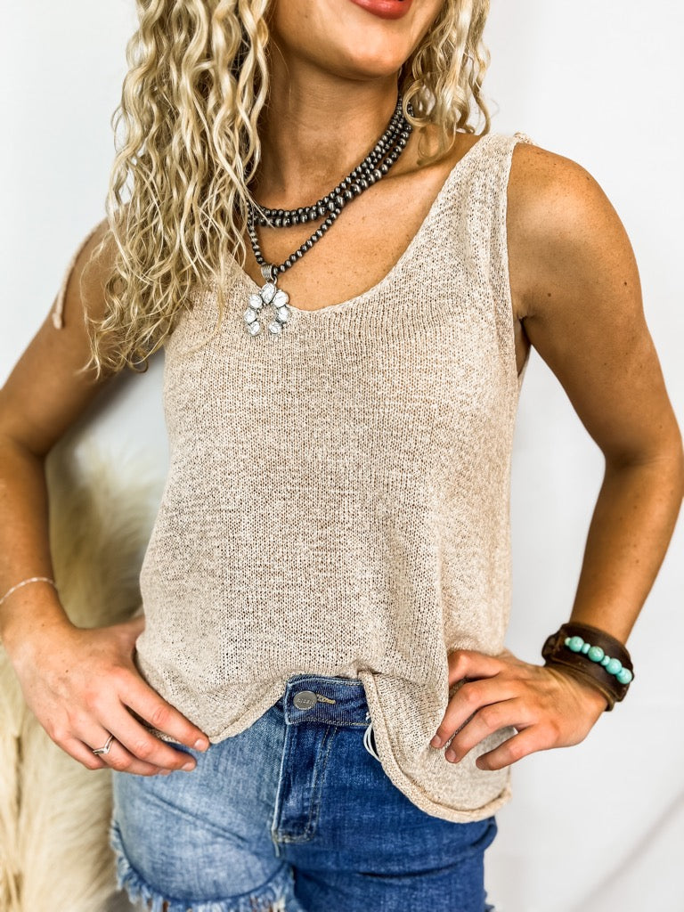 The Elaine Top - Light Taupe