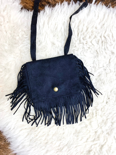 Black Suede Purse