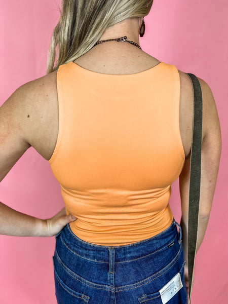 The Slay Bodysuit - Apricot