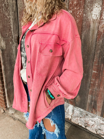 The Madison Shacket - Berry